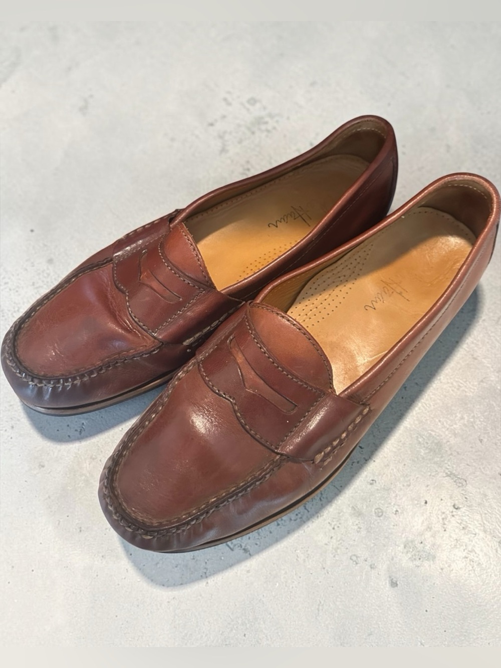 Cole Haan Vintage Pinch Penny Loafers Leather Preppy Dress Shoes Mens 9.5 M